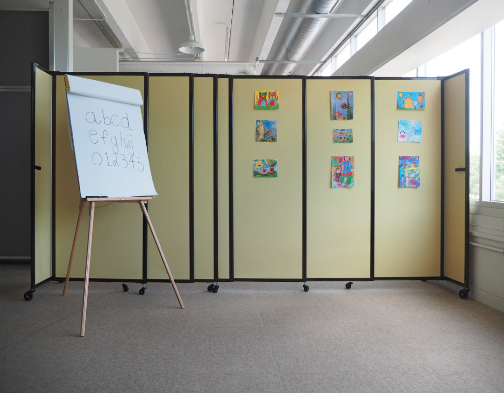 room divider art wall