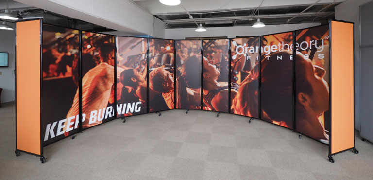 custom printed partition wall