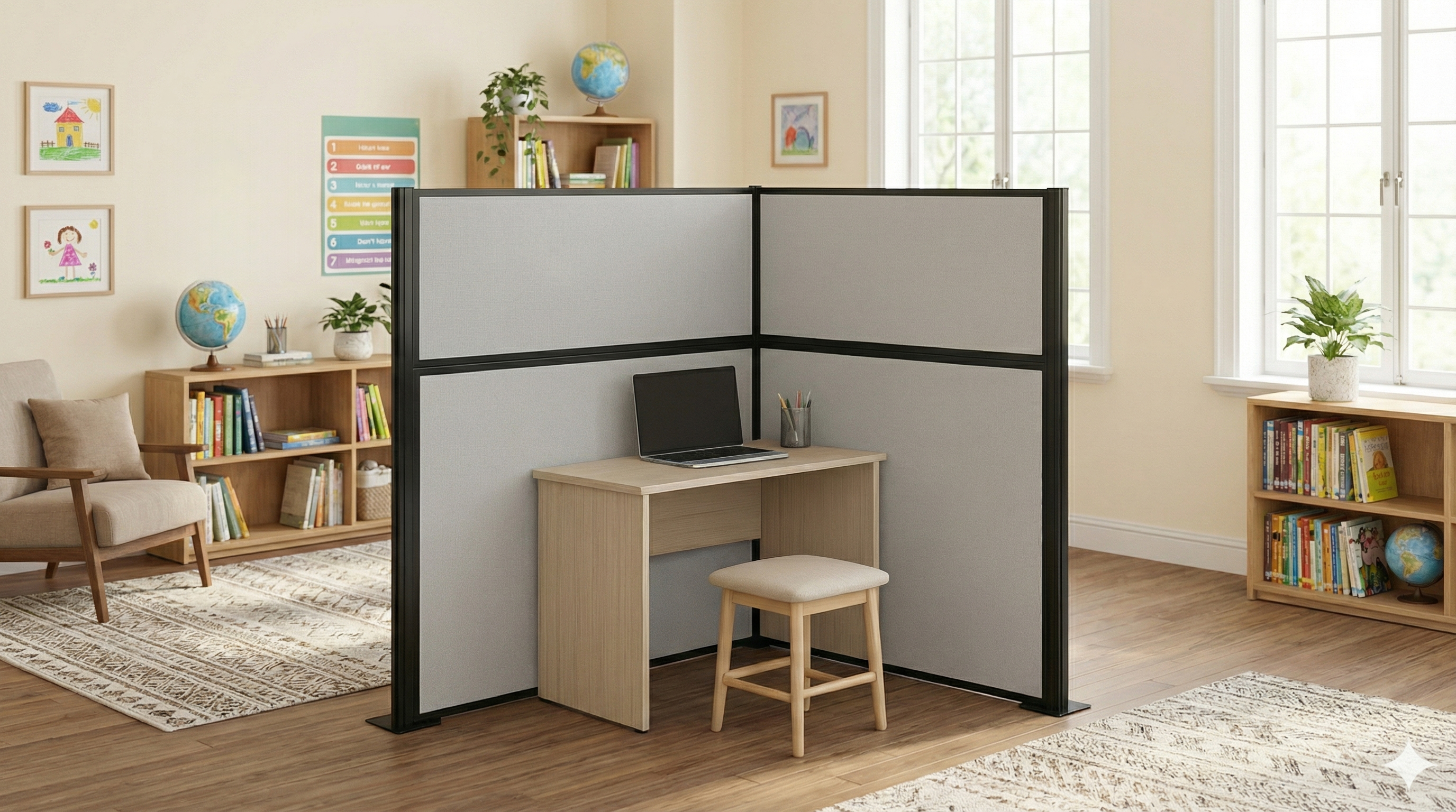 Turn your room into educational space using this L-Shaped Wall Kit