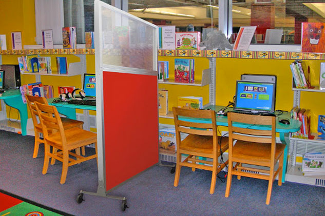Hush Screen used in an school library