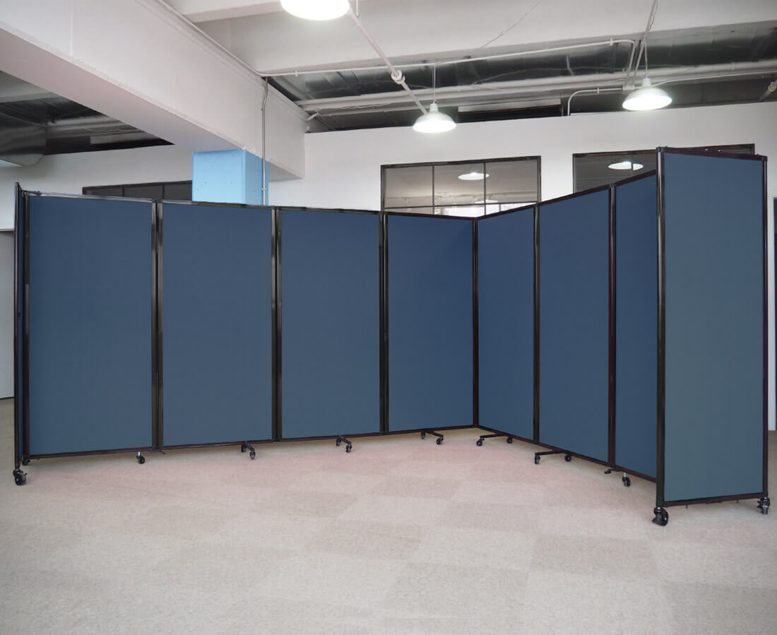 partition room divider blue
