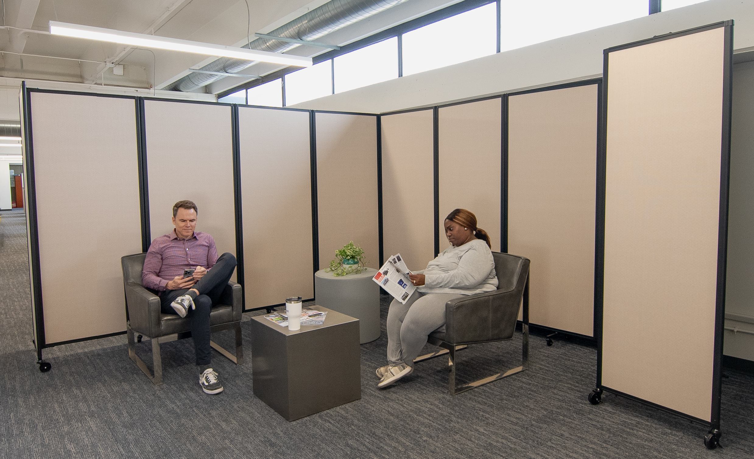 Using this Room Divider to create an alternative space for breakout area