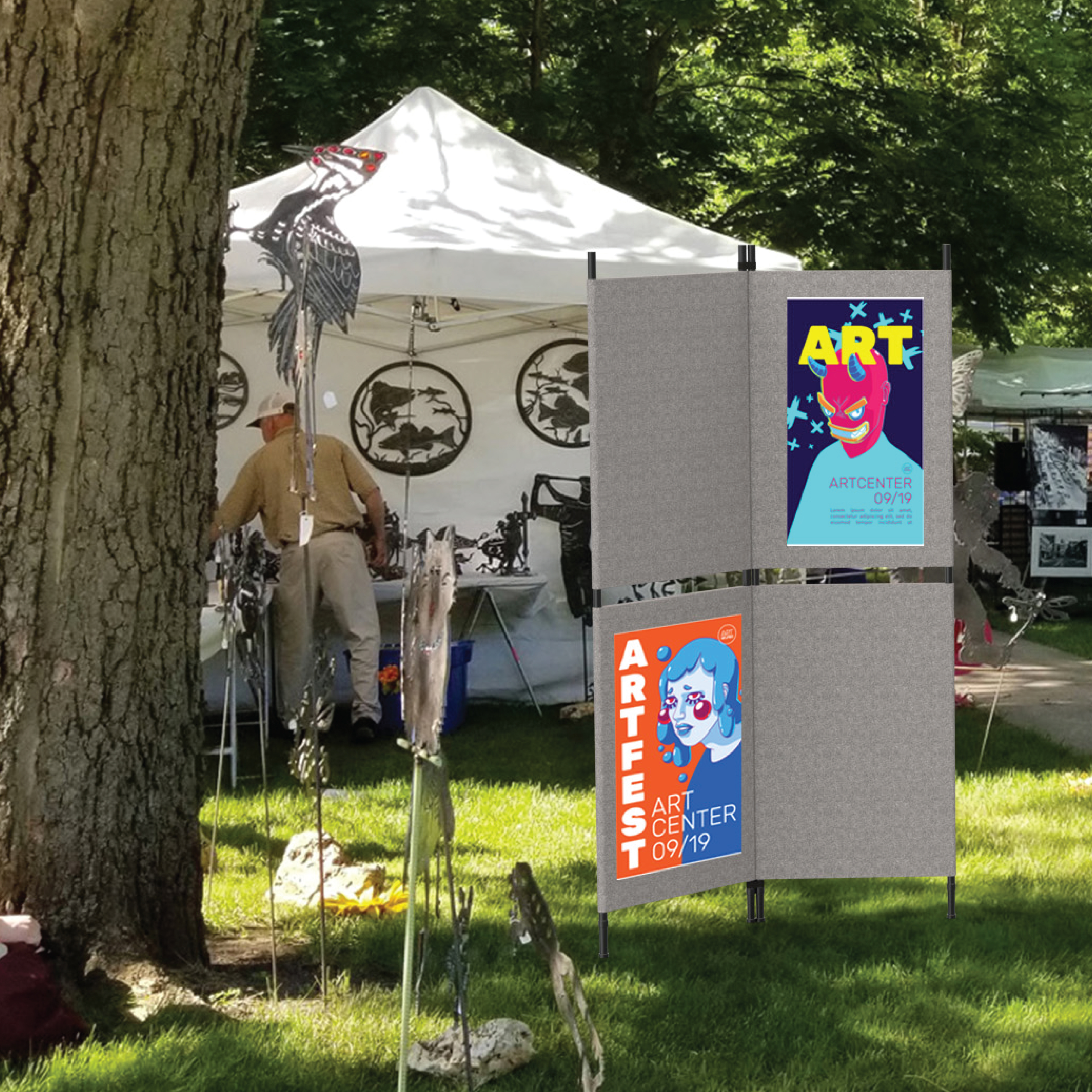 This Tri-Display Board can be used as a bulletin, posting announcement and even displaying of artworks 